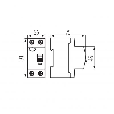 Wyłącznik różnicowo-prądowy 2P KRD10-2 38729 KANLUX (38729)